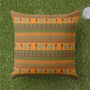 ethnic african striped tribal pattern. outdoor pillow