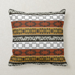 ethnic african striped tribal pattern. throw pillow