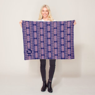 Ethnic African Stripes Geometric Pattern Fleece Blanket