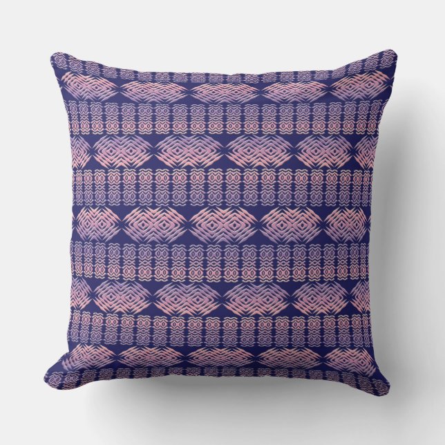 Ethnic african stripes pattern outdoor pillow (Front)