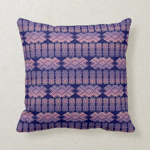 Ethnic african stripes pattern throw pillow