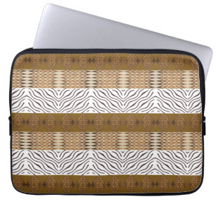 ethnic african stripes seamless pattern laptop sleeve