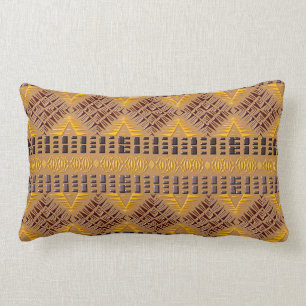 ethnic african tribal geometric pattern lumbar pillow