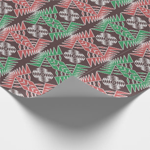 Ethnic African Tribal Geometric Wrapping Paper