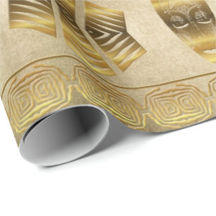 Ethnic African Tribal  Geometric Wrapping Paper