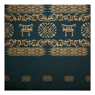 Ethnic african tribal grunge texture. poster