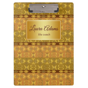 Ethnic african  tribal pattern. Adinkra simbols. Clipboard