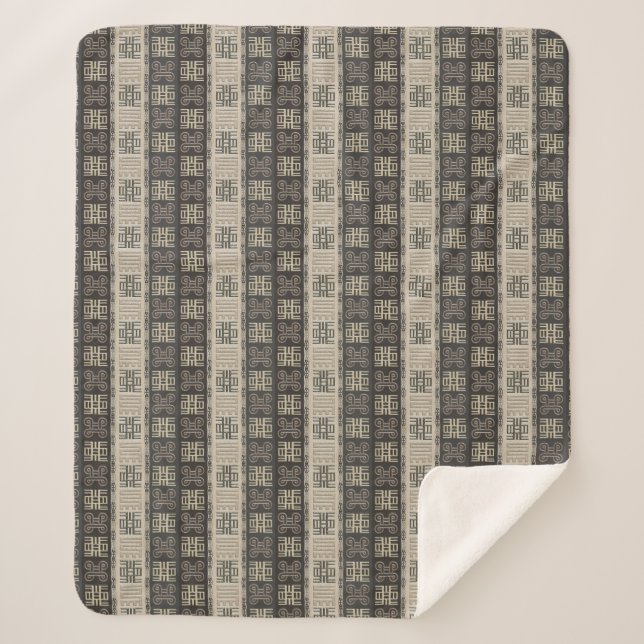 ethnic african tribal pattern. Adinkra simbols. Sherpa Blanket (Front)