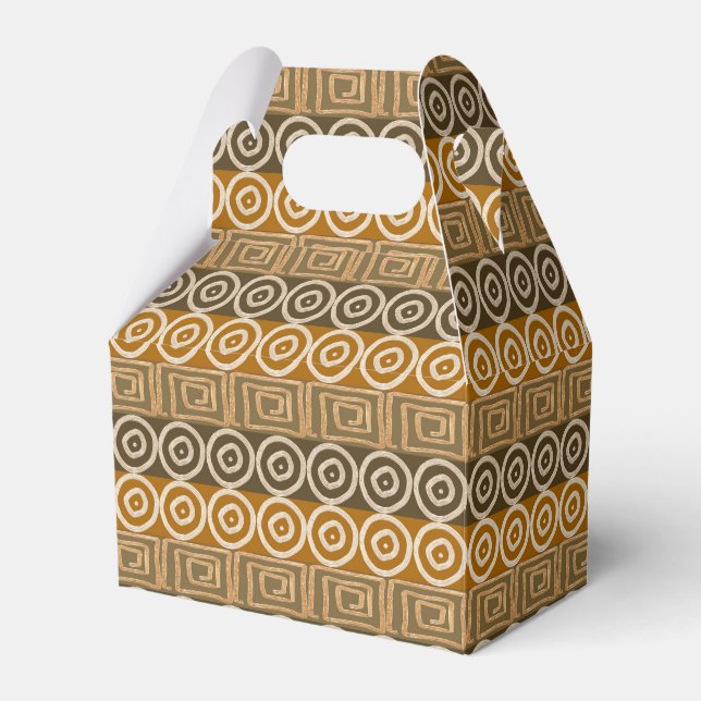 Ethnic African Tribal Pattern Favor Box (Front Side)