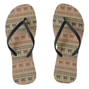 ethnic african tribal pattern flip flops