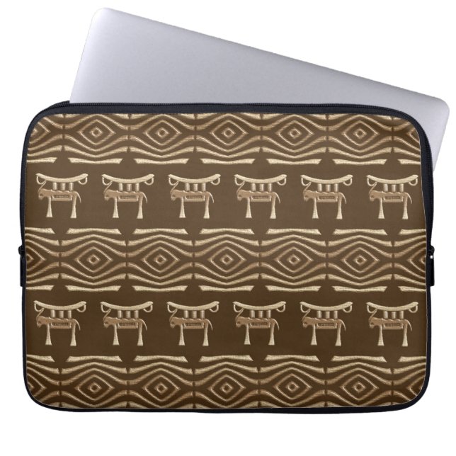 ethnic african tribal pattern laptop sleeve (Front)