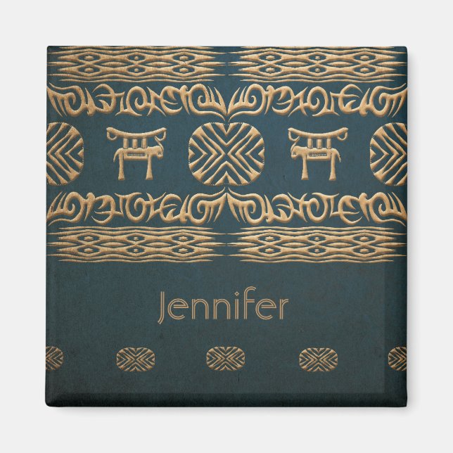 ethnic african tribal pattern. Name. Magnet (Front)