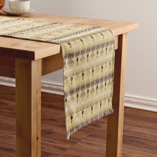ethnic african tribal pattern short table runner (In Situ)