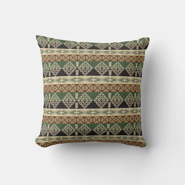 ethnic african tribal pattern throw pillow (Front)