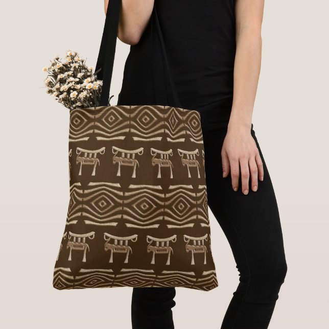 ethnic african tribal pattern tote bag (Close Up)
