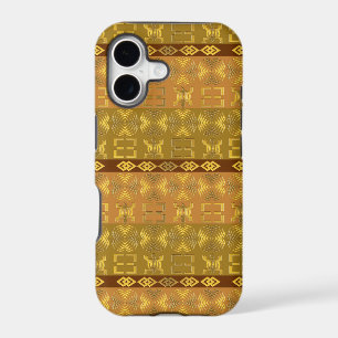 ethnic african tribal pattern with Adinkra simbols