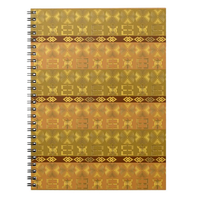 ethnic african tribal pattern with Adinkra simbols Notebook (Front)