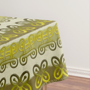 Ethnic african tribal pattern with Adinkra simbols Tablecloth