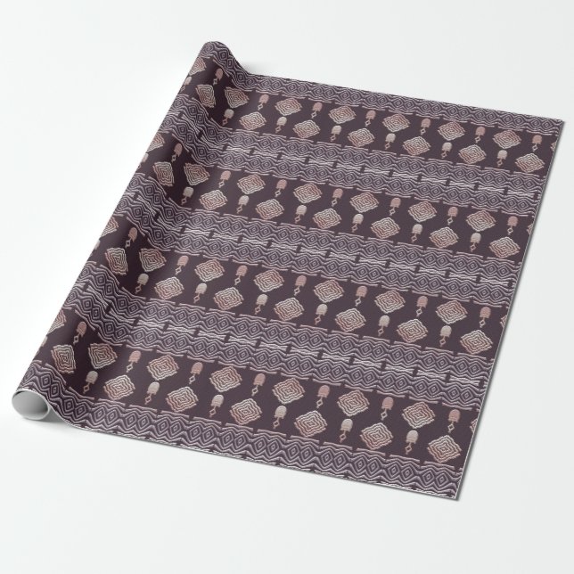 ethnic African Tribal pattrn Wrapping Paper (Unrolled)