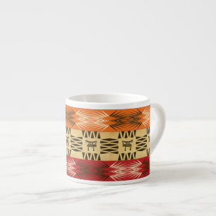 Ethnic african tribal striped pattern. espresso cup