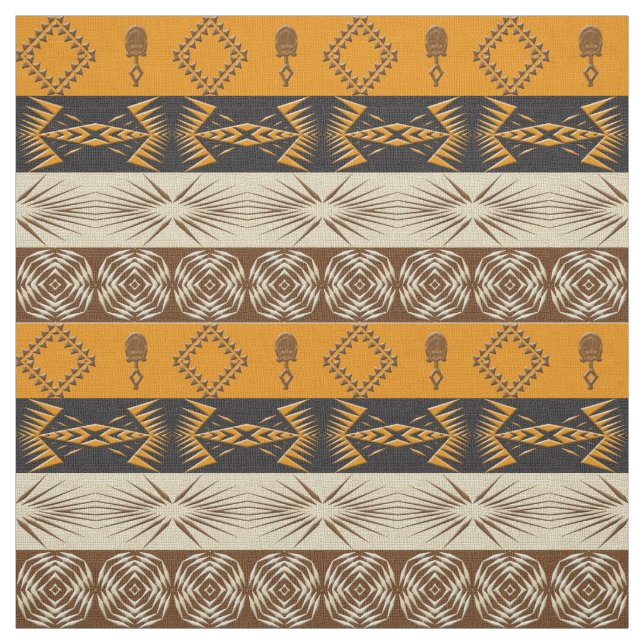 Ethnic African tribal striped pattern Fabric (Swatch)