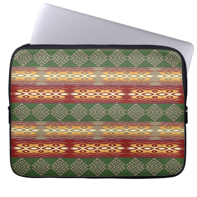 Ethnic african tribal  striped pattern. laptop sleeve (Front)
