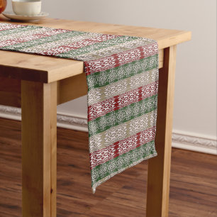 Ethnic African Tribal Stripes pattern Short Table Runner