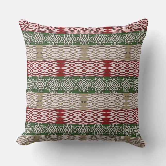 Ethnic African tribal stripes pattern Throw Pillow (Front)