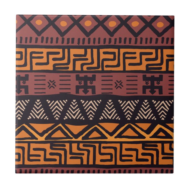 Ethnic African Vibes In Bohemian Style Tile (Front)