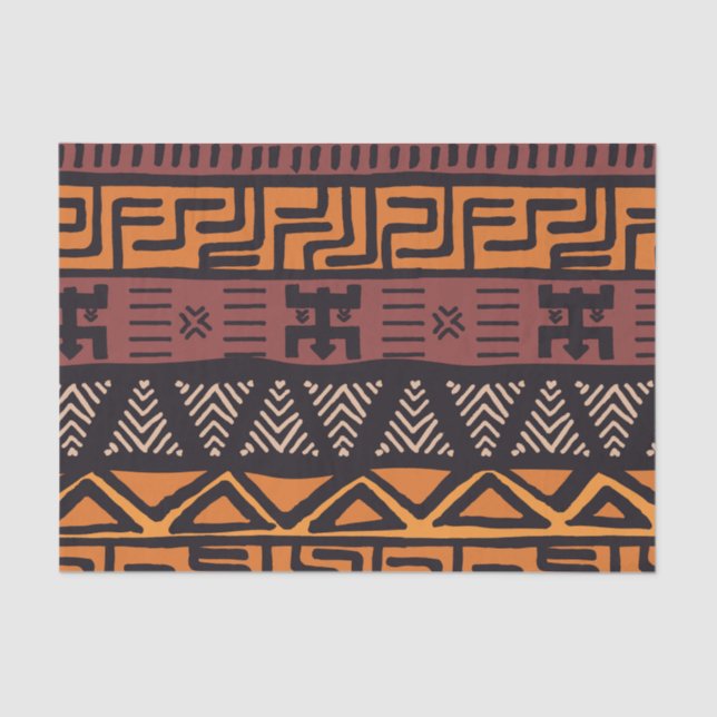 Ethnic African Vibes In Bohemian Style Tissue Paper (Front)