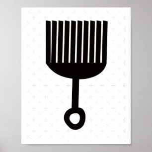 Ethnic Afro African American Hair Culture Sticker Poster
