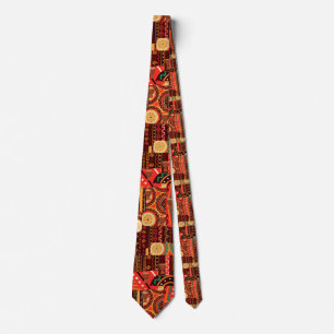 Ethnic Afrocentric Kente Tribal Pattern  Tie