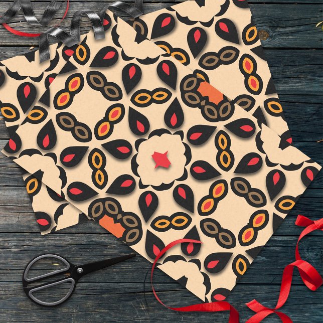 Ethnic Arabesque Geometric Boho Chic Pattern Tissue Paper (Creator Uploaded)