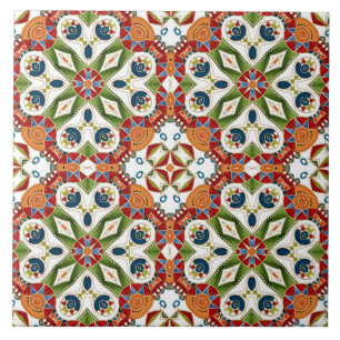 ethnic Arabic oriental ornament vintage Tile