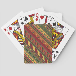 Ethnic background playing cards