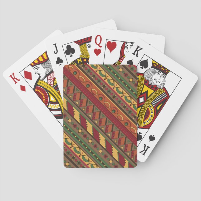 Ethnic background playing cards (Back)