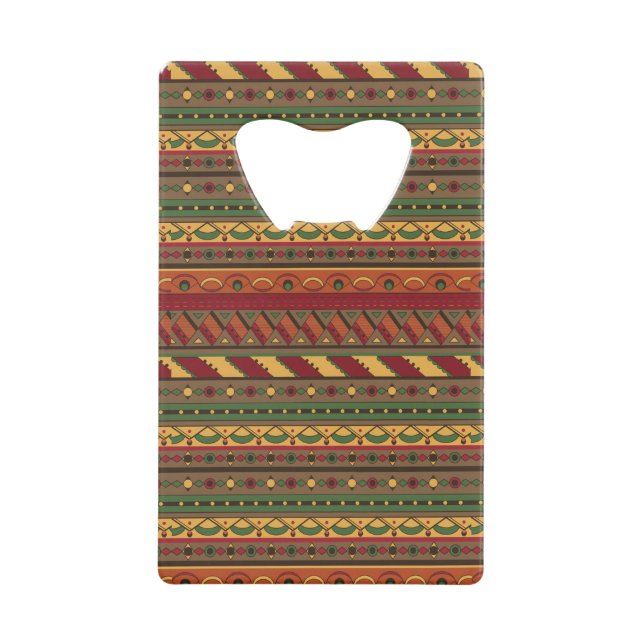 Ethnic background wallet bottle opener (Front)