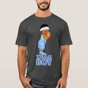 Ethnic Basketball Team Boy Baby Gender Reveal  T-Shirt