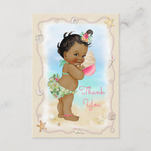Ethnic Beach Baby Conch Shell Thank You Card