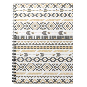 Ethnic Beige Seamless: Vintage Pattern Notebook