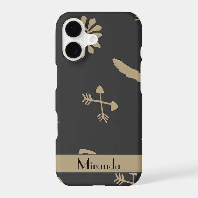Ethnic Black and Beige Native Print   (Back)