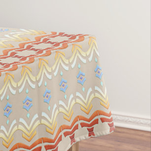ethnic bogemian style geometric pattern. tablecloth