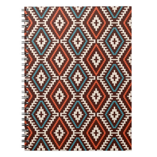 Ethnic Bohemian Fashionable Seamless Ornament Notebook (Front)