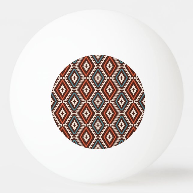 Ethnic Bohemian Fashionable Seamless Ornament Ping Pong Ball (Front)