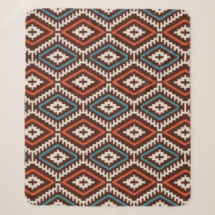 Ethnic Bohemian Fashionable Seamless Ornament Sherpa Blanket