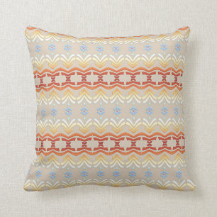 ethnic bohemian style geometric pattern throw pillow