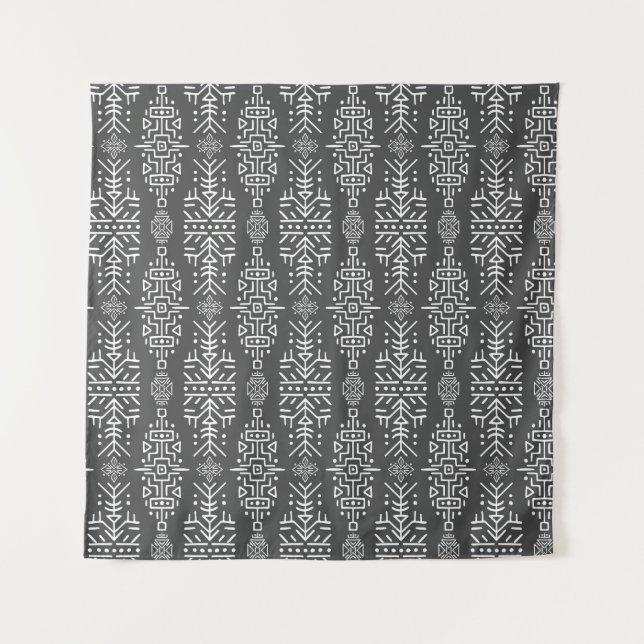 Ethnic Boho Chic: Seamless Tribal Design Tapestry (Front)