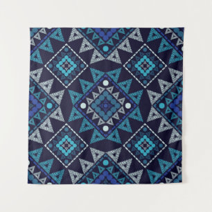 Ethnic Boho Embroidery Seamless Pattern Tapestry
