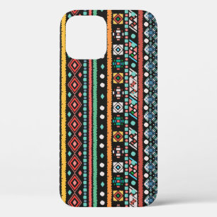 Ethnic Boho: Geometric Pixel Print iPhone 12 Case