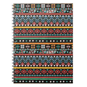 Ethnic Boho: Geometric Pixel Print Notebook